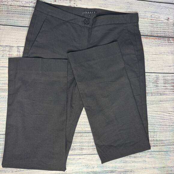 Theory Women’s Black Dress Pants Size 4 Tailored Trouser Classic Workwear - Picture 1 of 3